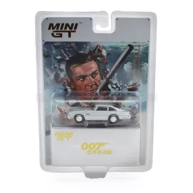   Minigt - ASTON MARTIN DB5 1964 - 007 JAMES BOND - THUNDERBALL - OPERAZIONE TUONO - INCLUDED POSTER 007 JAPANESE LANGUAGE SILVER