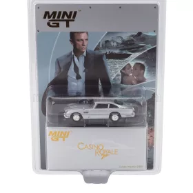   Minigt - ASTON MARTIN DB5 1964 - 007 JAMES BOND - CASINO ROYALE - SPANISH BLISTER PACKAGING SILVER