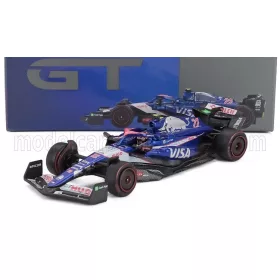   Minigt - RACING BULLS F1 VCARB-01 TEAM VISA CASH APP N 22 BAHRAIN GP 2024 YUKI TSUNODA BLUE WHITE