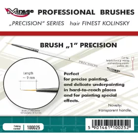 Mirage Hobby - MIRAGE BRUSH PRECISION KOLINSKY SIZE 1