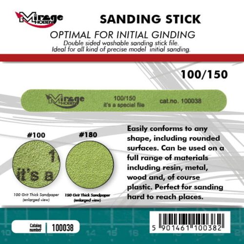 Mirage Hobby - MIRAGE Sanding Stick Double Grid 100/150