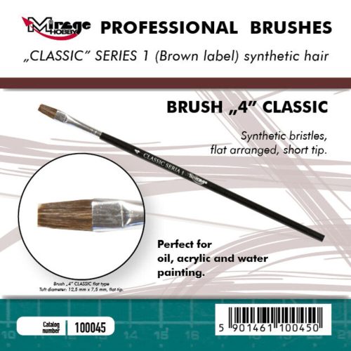 Mirage Hobby - MIRAGE BRUSH FLAT HIGH QUALITY CLASSIC SERIES 1 size 4