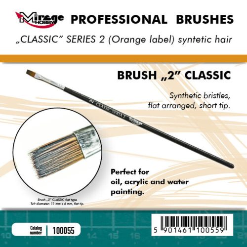 Mirage Hobby - MIRAGE BRUSH FLAT HIGH QUALITY CLASSIC SERIES 2 size 2