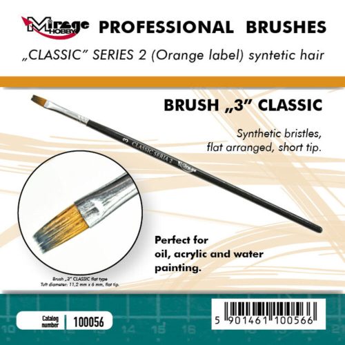 Mirage Hobby - MIRAGE BRUSH FLAT HIGH QUALITY CLASSIC SERIES 2 size 3