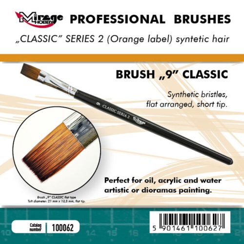 Mirage Hobby - MIRAGE BRUSH FLAT HIGH QUALITY CLASSIC SERIES 2 size 9
