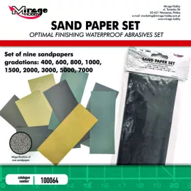   Mirage Hobby - MIRAGE SAND PAPER (9 pcs: 400  600  800  1000  1500  2000  3000  5000  7000 )