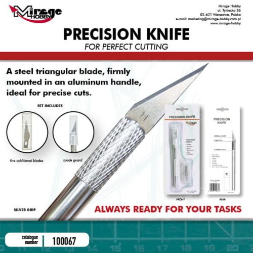 Mirage Hobby - MIRAGE Precision Knife + 5 blades (SILVER)
