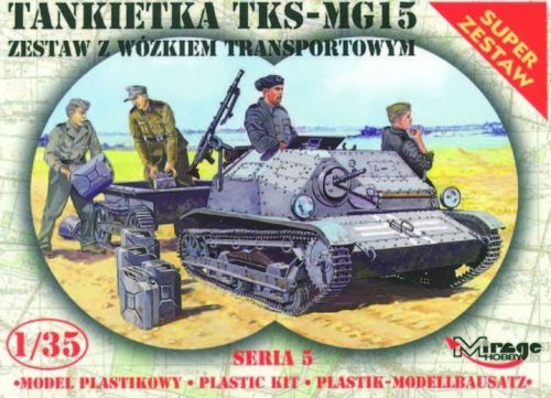 Mirage Hobby - Tankette TKS/MG 15 mit Universal Transportanhänger