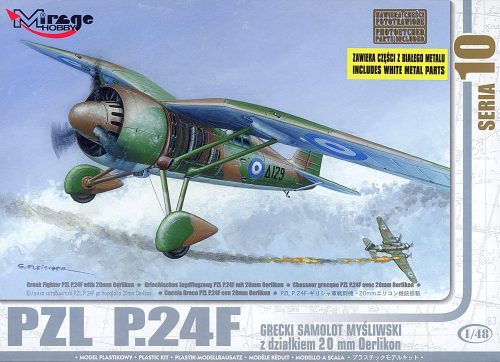 Mirage Hobby - PZL P.24 F der griechischen Luftwaffe mit Resin- und Fotoätzteilen