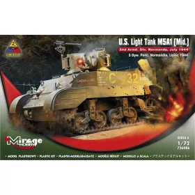   Mirage Hobby - U.S.Light Tank M5A1 (Mid) 2nd Armd.Div.N tank makett