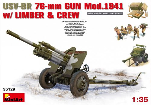MiniArt - USV-BR 76-mm Gun Mod.1941 withLimber & Crew