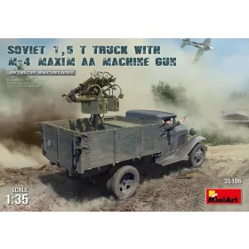 Miniart - Soviet 1 5 t Truck w/ M-4 Maxim AA Machine Gun