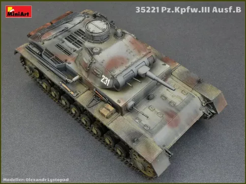 Miniart - Pz.Kpfw.3 Ausf.B w/Crew harcjármű makett