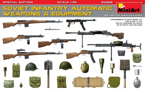 Miniart - Soviet Infantry Automatic Weapons & Equi -pment.Special Edition(PE Par