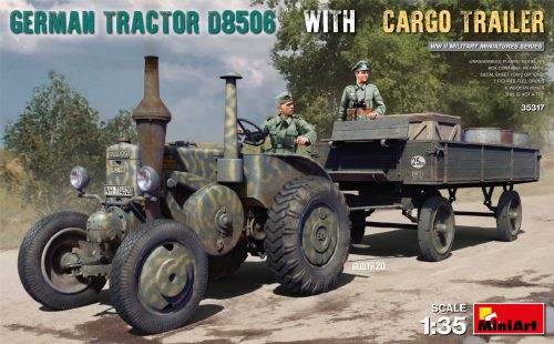 Miniart - German Tractor D8506 With Cargo Trailer