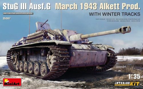 MiniArt - StuG III Ausf. G March 1943 Alkett Prod w/Winter Tracks. Interior Kit