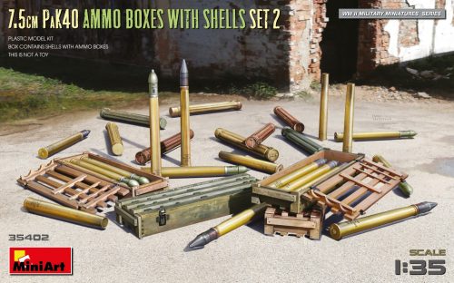 Miniart - 7.5cm PaK40 Ammo Boxes w/Shells Set 2