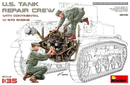 MiniArt - 1:35 U.S. Tank Repair Crew w/Continental W-670 Engine