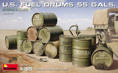 Miniart - U.S. Fuel Drums (55 Gals.)