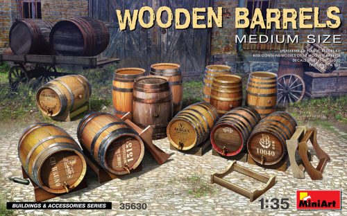 Miniart - Wooden Barrels. Medium Size
