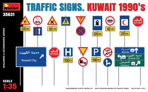Miniart - Traffic Signs. Kuwait 1990's