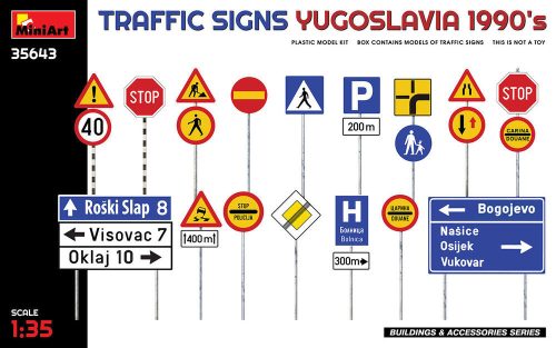 MiniArt - Traffic Signs. Yugoslavia 1990's