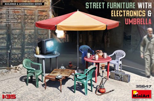 MiniArt - Street Furniture With Electronics & Umbrella