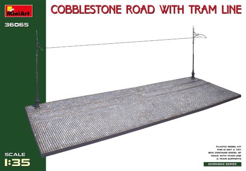 MiniArt - Cobblestone Road w/Tram Line (Injection Mold)