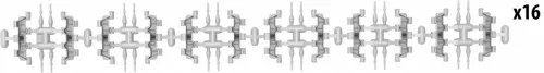 Miniart - T-55 RMSh Workable Track Links. Early Type