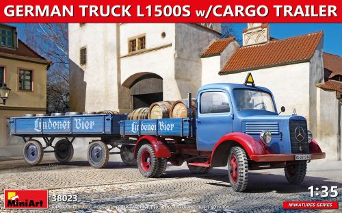 Miniart - German Truck L1500S W/Cargo Trailer