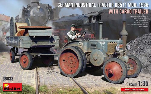 MiniArt - German Industrial Tractor D8511 Mod. 1936 with Cargo Trailer (1 Figure)