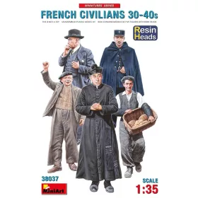 Miniart - French Civilians  30- 40s. Resin Heads