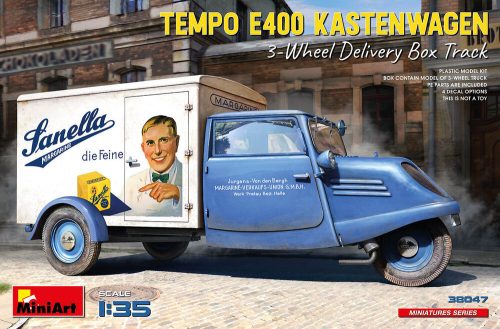 MiniArt - Tempo E400 Kastenwagen 3-Wheel Delivery Box Track