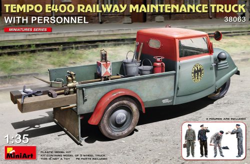 Miniart - Tempo E400  Railway Maintenance Truck with Personnel