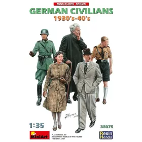 MiniArt - German Civilians 1930-40s. Resin Heads