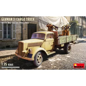 Miniart - German 3t Cargo Truck with  MG 151/20 Drilling