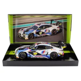   Minichamps - BMW 4-SERIES M4 GT3 TEAM WRT N 46 GULF 12h ABU DHABI 2023 VALENTINO ROSSI - NICK YELLOY - DRIES VANTHOOR WHITE BLACK BLUE