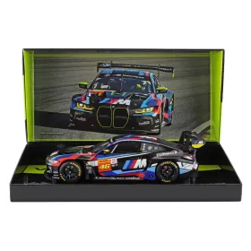   Minichamps - BMW 4-SERIES M4 GT3 TEAM WRT N 46 6h SAU PAULO 2024 VALENTINO ROSSI - MAXIME MARTIN - AHMAD AL HARTHY BLACK WHITE RED BLUE