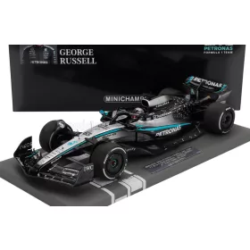   Minichamps - MERCEDES GP F1  W16 TEAM AMG PETRONAS MOTORSPORT N 63 3rd CHINA GP 2025 GEORGE RUSSELL BLACK SILVER GREEN