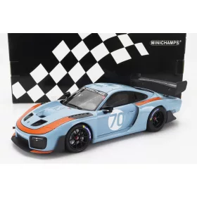   Minichamps - PORSCHE 935/19 N 70 GULF - BASE 911 991-2 GT2 RS COUPE 2018 LIGHT BLUE ORANGE