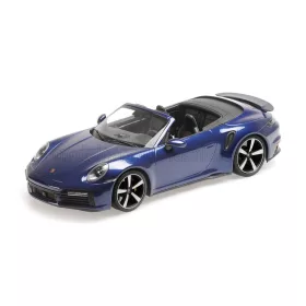   Minichamps - PORSCHE 911 992 TURBO S CABRIOLET OPEN 2020 BLUE MET
