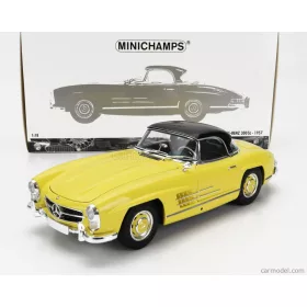   Minichamps - Mercedes Benz 300Sl Roadster (W198) Cabriolet Hard-Top 1958 Yellow