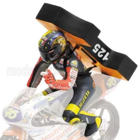   Minichamps - FIGURES VALENTINO ROSSI 125 GP BRNO 1997 1st WORLD CHAMPION (VORD CIENPION) BLUE YELLOW