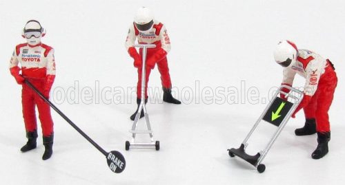 Minichamps - FIGURES F1 PIT-STOP TOYOTA 2002 JACK SET - FIGURES WHITE RED