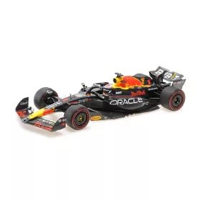   Minichamps - RED BULL F1  RB19 TEAM ORACLE RED BULL RACING N 1 WORLD CHAMPION 2nd SPRINT RACE QATAR GP 2023 MAX VERSTAPPEN MATT BLUE