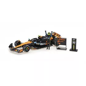   Minichamps - McLaren MCL39 #4 L.Norris 3rd Abu Dhabi GP Formula 1 World Champion 2025 - with Pit Boards and Figure