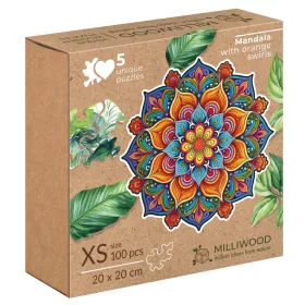 Milliwood - Mandala full with orange swirls