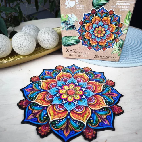 Milliwood - Mandala full with orange swirls