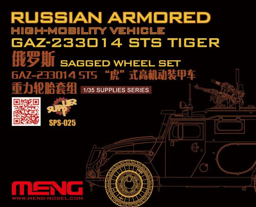 Meng Model - Russian Armored High-Mobility Vehicle Gaz-233014 Sts Tiger Sagged W
