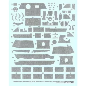   Meng Model - German Medium Tank Panther Ausf.A Late Zimmerit Decal Type A
